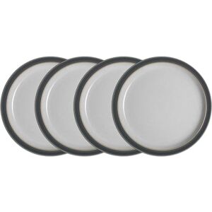 Denby Elements Fossil Grey Dinner Plates Set of 4 Dishwasher Microwave Safe Crockery 26.5cm Dark Grey, White Ceramic Stoneware Tableware Chip & Crack Resistant Large Plates Denby Elements Fossil Grey Dinner Plates Set of 4 Dishwasher Microwave Safe Crockery 26.5cm Dark Grey, White Ceramic Stoneware Tableware Chip & Crack Resistant Large Plates