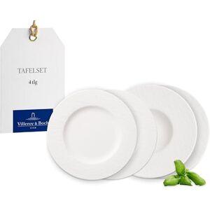 Villeroy & Boch Manufacture Rock Dinnerware Set - White, 4 pcs Villeroy & Boch Manufacture Rock Dinnerware Set - White, 4 pcs