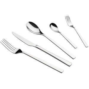 Qulinart 18/10 Stainless Steel Cutlery Set 60: 12 Knives, 12 Forks, 12 Spoons, 12 teaspoons and 12 Dessert Forks – Dishwasher Safe – Gift Set for The Home Silver Qulinart 18/10 Stainless Steel Cutlery Set 60: 12 Knives, 12 Forks, 12 Spoons, 12 teaspoons and 12 Dessert Forks – Dishwasher Safe – Gift Set for The Home Silver