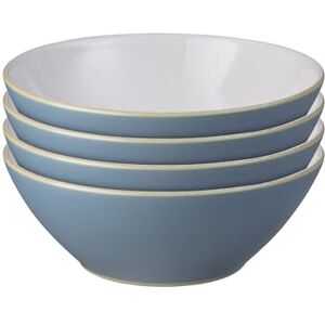 Denby Impression Blue Cereal Bowls Set of 4 Dishwasher Microwave Safe Crockery Ceramic Stoneware Tableware Soup Bowls Denby Impression Blue Cereal Bowls Set of 4 Dishwasher Microwave Safe Crockery Ceramic Stoneware Tableware Soup Bowls