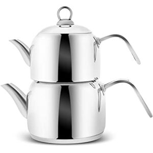 KARACA Urban Midi Metal Teapot Set Caydanlık, Turkish Tea Maker, Kettle KARACA Urban Midi Metal Teapot Set Caydanlık, Turkish Tea Maker, Kettle