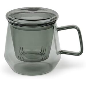 Bredemeijer Tea Glass 350 ml with Glass Tea Filter & Glass Lid Single Wall Transparent Black Tea for 1 Cup Loose Tea Bredemeijer Tea Glass 350 ml with Glass Tea Filter & Glass Lid Single Wall Transparent Black Tea for 1 Cup Loose Tea