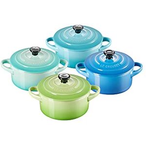LE CREUSET Stoneware Set of 4 Petite Casseroles, 200 ml, Palm/Cool Mint/Teal/Marseille Blue, 79212105139100 LE CREUSET Stoneware Set of 4 Petite Casseroles, 200 ml, Palm/Cool Mint/Teal/Marseille Blue, 79212105139100