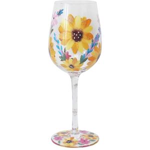 L & P Home & Gifts Lesser & Pavey Lynsey Johnstone Sunflowers Wine Glass Floral Wine Glass for Red & White Wine Hand Printed and Ml Gift for Women & Mums Drinking Glass for Home Bars, Parties, Dining L & P Home & Gifts Lesser & Pavey Lynsey Johnstone Sunflowers Wine Glass Floral Wine Glass for Red & White Wine Hand Printed and Ml Gift for Women & Mums Drinking Glass for Home Bars, Parties, Dining