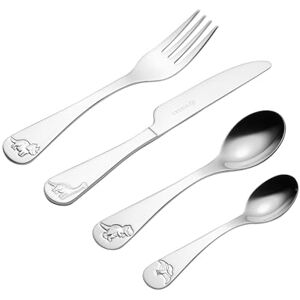 Viners Dinosaur Kids 4 Piece Stainless Steel Cutlery Set Children’s Knife, Fork, Spoon & Teaspoon Dishwasher Safe 18/0 Steel, Safe Serrated Knife Viners Dinosaur Kids 4 Piece Stainless Steel Cutlery Set Children’s Knife, Fork, Spoon & Teaspoon Dishwasher Safe 18/0 Steel, Safe Serrated Knife