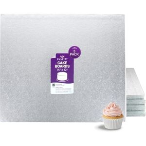 Culpitt 14" x 12" Cake Board 5 Pack Oblong Cake Drum, Rectangular, 0.5 Inch (13mm) Thick, Pack of 5 Boards For Tray Bakes, Desserts, And Cupcake Displays Silver Pack Of 5 Culpitt 14" x 12" Cake Board 5 Pack Oblong Cake Drum, Rectangular, 0.5 Inch (13mm) Thick, Pack of 5 Boards For Tray Bakes, Desserts, And Cupcake Displays Silver Pack Of 5
