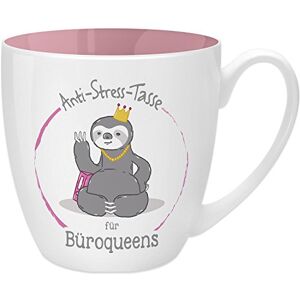 GRUSS & CO 45488 Anti-Stress Mug with Saying Office Queen 45 cl New Bone China Gift Colleague GRUSS & CO 45488 Anti-Stress Mug with Saying Office Queen 45 cl New Bone China Gift Colleague