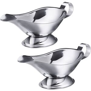 Westmark 2 Sauce Bowls, drip-Free spout, Capacity: 120 ml Each, Stainless Steel, Silver, 622722E3 Westmark 2 Sauce Bowls, drip-Free spout, Capacity: 120 ml Each, Stainless Steel, Silver, 622722E3
