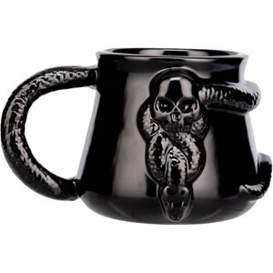 Paladone Harry Potter Dark Mark Nagini Snake Mug, Officially Licensed 400ml Black Ceramic Coffee Cup, Death Eater Design, Wizarding World Merchandise, Gift for Adults & Potterheads Paladone Harry Potter Dark Mark Nagini Snake Mug, Officially Licensed 400ml Black Ceramic Coffee Cup, Death Eater Design, Wizarding World Merchandise, Gift for Adults & Potterheads