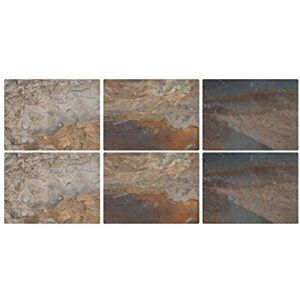 Portmeirion Home & Gifts Pimpernel Earth Slate Placemats, Set of 6, 30.5 x 23cm Portmeirion Home & Gifts Pimpernel Earth Slate Placemats, Set of 6, 30.5 x 23cm