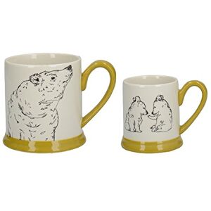 Creative Labs Into The Wild 'Little Explorers' Parent and Child Ceramic Printed Mugs 'Bear and Cub' (Set of 2) Creative Labs Into The Wild 'Little Explorers' Parent and Child Ceramic Printed Mugs 'Bear and Cub' (Set of 2)