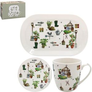 Lesser & Pavey The Leonardo Collection Green Fingers Mug Coaster Tray for Home & Kitchen Newly Designed Mugs for Tea & Coffee Lovely Cup for Mens Gifts & Birthday Gifts for Women Lesser & Pavey The Leonardo Collection Green Fingers Mug Coaster Tray for Home & Kitchen Newly Designed Mugs for Tea & Coffee Lovely Cup for Mens Gifts & Birthday Gifts for Women