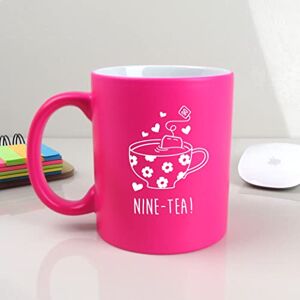 eBuyGB Engraved Neon Pink Coffee Mug -Nine-Tea Design 310ml Tea Cup, 90th Birthday Gifts for Women, Her Ninetieth Birthday Gift for Mum, Grandma eBuyGB Engraved Neon Pink Coffee Mug -Nine-Tea Design 310ml Tea Cup, 90th Birthday Gifts for Women, Her Ninetieth Birthday Gift for Mum, Grandma