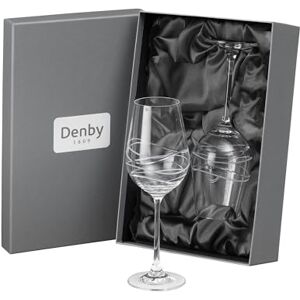 Denby Aurora Crystal Wine Glasses Set of 2-350ml Lead-Free, Hand Cut Design, Long Stem Red & White Wine Glasses Dishwasher Safe for Cocktails, Aperol Spritz with Gift Box Denby Aurora Crystal Wine Glasses Set of 2-350ml Lead-Free, Hand Cut Design, Long Stem Red & White Wine Glasses Dishwasher Safe for Cocktails, Aperol Spritz with Gift Box