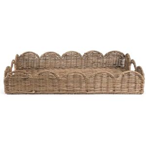 happimess TRY1000A Scalloped 21.5" Southwestern Cottage Hand-Woven Rattan Tray with Handles for Storage,Decoration, Display, Coffee Table or Serving Food, Natural happimess TRY1000A Scalloped 21.5" Southwestern Cottage Hand-Woven Rattan Tray with Handles for Storage,Decoration, Display, Coffee Table or Serving Food, Natural
