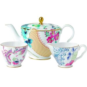Wedgwood Butterfly Bloom 3 Piece Set: Teapot, Sugar Bowl and Cream Jug Wedgwood Butterfly Bloom 3 Piece Set: Teapot, Sugar Bowl and Cream Jug