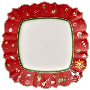 Villeroy & Boch Toy's Delight Square Dinner Plate, Red/Multicoloured, 28 x 28 cm, Porcelain, One Size Villeroy & Boch Toy's Delight Square Dinner Plate, Red/Multicoloured, 28 x 28 cm, Porcelain, One Size