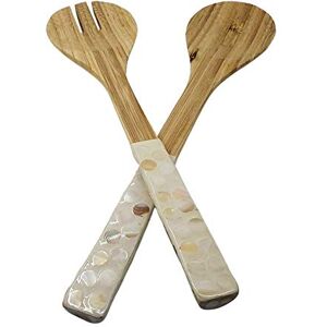 VIE Gourmet Bamboo Salad Servers, White VIE Gourmet Bamboo Salad Servers, White