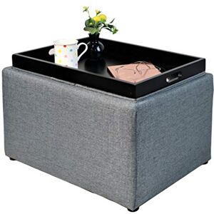 ASPECT Merton Lift-Top Storage Tray Ottoman (Grey Linen, 57x40x40 cm), wood ASPECT Merton Lift-Top Storage Tray Ottoman (Grey Linen, 57x40x40 cm), wood