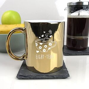 eBuyGB Engraved Metallic Shiny Gold Coffee Mug -Eight-Tea Design 350ml Tea Cup, 80th Birthday Gifts for Women, Her Eightieth Birthday Gift for Mum, Grandma eBuyGB Engraved Metallic Shiny Gold Coffee Mug -Eight-Tea Design 350ml Tea Cup, 80th Birthday Gifts for Women, Her Eightieth Birthday Gift for Mum, Grandma