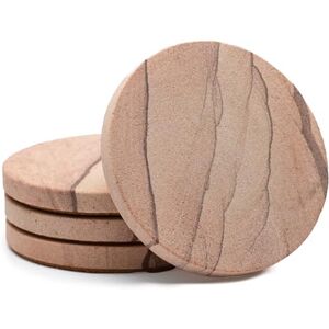 Thirstystone , Multicolor Brand-Cinnabar Natural Sandstone-Durable Stone with Varying Patterns, Every Coaster is an Original, Sand Thirstystone , Multicolor Brand-Cinnabar Natural Sandstone-Durable Stone with Varying Patterns, Every Coaster is an Original, Sand