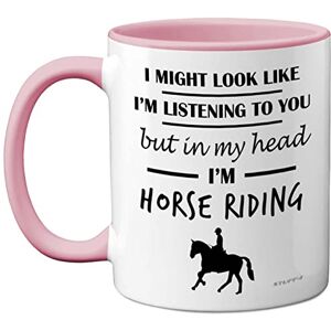 Stuff4 Horse Gifts for Women Men in My Head I'm Horse Riding Riding Gifts for Lovers, Mugs Girls, Rider 11oz Ceramic Dishwasher Safe Pink Handle Mugs Cup Stuff4 Horse Gifts for Women Men in My Head I'm Horse Riding Riding Gifts for Lovers, Mugs Girls, Rider 11oz Ceramic Dishwasher Safe Pink Handle Mugs Cup