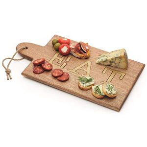 Artesa Artesà Mango Wood Cheese Board/Antipasti Serving Board with 'EAT' Lettering, Food Sharing Platter for Sandwiches, Antipasti, Starters and Dinner Parties, 38 x 20.5 cm Wooden Artesa Artesà Mango Wood Cheese Board/Antipasti Serving Board with 'EAT' Lettering, Food Sharing Platter for Sandwiches, Antipasti, Starters and Dinner Parties, 38 x 20.5 cm Wooden