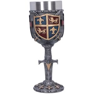Nemesis Now Heraldic Goblet 20cm, Resin, Silver, Sword and Shield Goblet, Historical Collectable, Medieval Giftware, Removable Stainless Steel Insert, Cast in The Finest Resin, Expertly Hand-Painted Nemesis Now Heraldic Goblet 20cm, Resin, Silver, Sword and Shield Goblet, Historical Collectable, Medieval Giftware, Removable Stainless Steel Insert, Cast in The Finest Resin, Expertly Hand-Painted