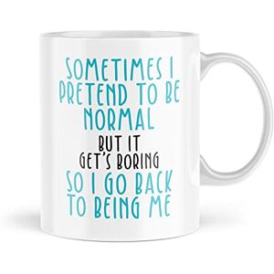 Tongue in Peach Funny Mugs Sometimes I Pretend to Be Normal Mug for Her Him Weird Quote Office Work Colleague Secret Santa Banter Novelty MBH2165 Tongue in Peach Funny Mugs Sometimes I Pretend to Be Normal Mug for Her Him Weird Quote Office Work Colleague Secret Santa Banter Novelty MBH2165