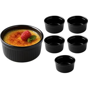 Genware Porcelain Ramekins 9.5cm Black, SPS9-BL, Pack of 6 Genware Porcelain Ramekins 9.5cm Black, SPS9-BL, Pack of 6