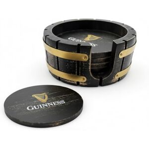 LORD'S ROCKS Guinness Coaster Set with Holder 4 Pack, Beer Barrel Wood Design, Perfect for Home Bars and Parties Compatible LORD'S ROCKS Guinness Coaster Set with Holder 4 Pack, Beer Barrel Wood Design, Perfect for Home Bars and Parties Compatible