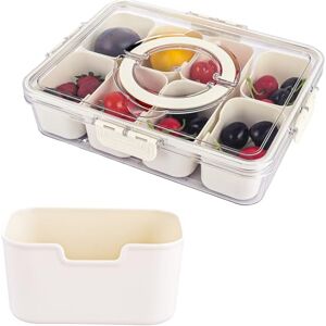 ASelected Divided Serving Tray With Lid&Handle,8Components Portable Food Storage Boxs& Snack Trays,Storage Container Snack For Veggie,Dessert,Candy,Fruit,Nut,Party,Entertaining,Picnic,Camping,Travel ASelected Divided Serving Tray With Lid&Handle,8Components Portable Food Storage Boxs& Snack Trays,Storage Container Snack For Veggie,Dessert,Candy,Fruit,Nut,Party,Entertaining,Picnic,Camping,Travel