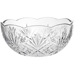 Premier Housewares Crystal Bowl for Kitchen/Stylish Clear Crystal Serving Bowl/Versatile Soup Bowl for Serving W25 x D25 x H12cm Premier Housewares Crystal Bowl for Kitchen/Stylish Clear Crystal Serving Bowl/Versatile Soup Bowl for Serving W25 x D25 x H12cm