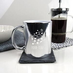 eBuyGB Engraved Metallic Shiny Silver Coffee Mug -Four-Tea Design 350ml Tea Cup, 40th Birthday Gifts for Women, Her Fortieth Birthday Gift for Mum, Friend, Sister, Auntie eBuyGB Engraved Metallic Shiny Silver Coffee Mug -Four-Tea Design 350ml Tea Cup, 40th Birthday Gifts for Women, Her Fortieth Birthday Gift for Mum, Friend, Sister, Auntie