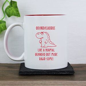 eBuyGB Grandasaurus Mug, Grandad Mug, Dinosaur Mug, Engraved Red Reveal Coffee Mug Tea Cup, Father's Day Gift for Granddad, Grandpa, Birthday Gift, Funny Present eBuyGB Grandasaurus Mug, Grandad Mug, Dinosaur Mug, Engraved Red Reveal Coffee Mug Tea Cup, Father's Day Gift for Granddad, Grandpa, Birthday Gift, Funny Present