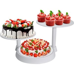 Uten Cake Stands, Cake Biscuit Fruit Stand 3 Tier Tray White Presentation Stand for Wedding Birthday Cakes Uten Cake Stands, Cake Biscuit Fruit Stand 3 Tier Tray White Presentation Stand for Wedding Birthday Cakes