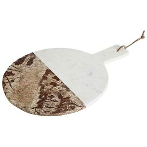 Premier Housewares Marble Serving Tray, Marble, White/Brown 48cm Premier Housewares Marble Serving Tray, Marble, White/Brown 48cm