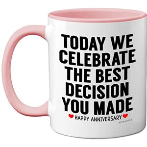 Stuff4 Anniversary Mug for Him Her, Funny Coffee Mug for Men Women, Gifts Girlfriend, Presents Boyfriend, Perfect Anniversary Christmas Valentines Birthday, 11oz Ceramic Pink Stuff4 Anniversary Mug for Him Her, Funny Coffee Mug for Men Women, Gifts Girlfriend, Presents Boyfriend, Perfect Anniversary Christmas Valentines Birthday, 11oz Ceramic Pink