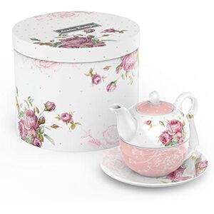 London Boutique Tea for One Teapot Teacup Saucer Set Afternoon Tea Set for 1 New Bone China Vintage Flora Gift for Women 350ml (Pink) London Boutique Tea for One Teapot Teacup Saucer Set Afternoon Tea Set for 1 New Bone China Vintage Flora Gift for Women 350ml (Pink)