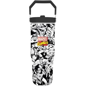 Pyramid Marvel Comics (Characters) 30oz/850ml Pitcher with Straw and Lid, Double-Walled Stainless Steel Body, Keeps Your Drink Cool, Screw Lid with PE Straw, BPA-Free, One Size Pyramid Marvel Comics (Characters) 30oz/850ml Pitcher with Straw and Lid, Double-Walled Stainless Steel Body, Keeps Your Drink Cool, Screw Lid with PE Straw, BPA-Free, One Size