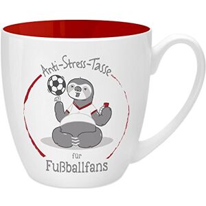 GRUSS & CO Sheepworld 45516 Anti-Stress Mug for Football Fans, 45 cl, Gift, New Bone China, Red, 9.5 cm GRUSS & CO Sheepworld 45516 Anti-Stress Mug for Football Fans, 45 cl, Gift, New Bone China, Red, 9.5 cm
