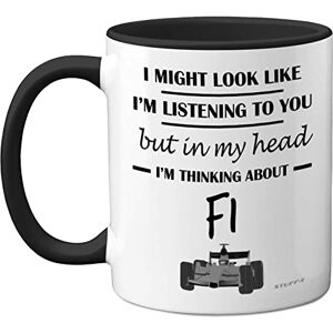Stuff4 Formula 1 Gifts in My Head I'm Thinking About F1 Funny F1 Gifts for Men, Car Lover for Him, Mug, Formula One 11oz Ceramic Dishwasher Safe Black Handle Mugs Novelty Cup Stuff4 Formula 1 Gifts in My Head I'm Thinking About F1 Funny F1 Gifts for Men, Car Lover for Him, Mug, Formula One 11oz Ceramic Dishwasher Safe Black Handle Mugs Novelty Cup