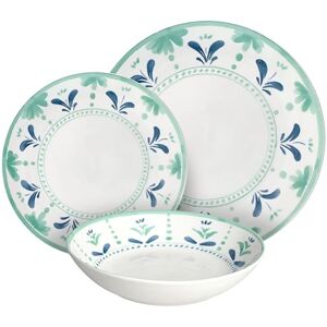 Tognana Positano 18-Piece Dinner Set for 6 People, Porcelain, Green/Blue Tognana Positano 18-Piece Dinner Set for 6 People, Porcelain, Green/Blue