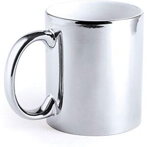 eBuyGB Metallic Large 350ml Ceramic Tea Coffee Mugs (Silver) eBuyGB Metallic Large 350ml Ceramic Tea Coffee Mugs (Silver)