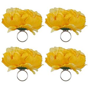 DII Napkin Rings Family Dinners, Weddings, Outdoor Parties Everyday Use, Yellow, Set of 4 DII Napkin Rings Family Dinners, Weddings, Outdoor Parties Everyday Use, Yellow, Set of 4