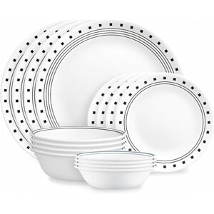 Corelle ® City Block 16-Piece Mugless Dinnerware Set, Service for 4 Corelle ® City Block 16-Piece Mugless Dinnerware Set, Service for 4