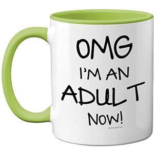 Stuff4 18th Birthday Presents for Girls or Boys OMG I'm an Adult Mug, Fun Mug Gifts for Adult Son or Daughter. Perfect 18th Birthday Green Handle Great Presents 18 Year Olds from Stuff4 18th Birthday Presents for Girls or Boys OMG I'm an Adult Mug, Fun Mug Gifts for Adult Son or Daughter. Perfect 18th Birthday Green Handle Great Presents 18 Year Olds from