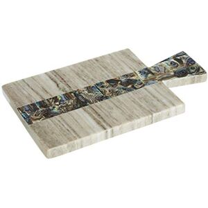 Premier Housewares Marble Serving Tray, Beige Marble, Small Paua Shell Premier Housewares Marble Serving Tray, Beige Marble, Small Paua Shell