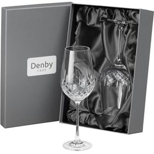 Denby Celeste Crystal Red Wine Glasses Set of 2-470ml Lead-Free, Hand Cut Design, Long Stem Large Wine Glasses Dishwasher Safe for Cocktails, Aperol Spritz with Gift Box Denby Celeste Crystal Red Wine Glasses Set of 2-470ml Lead-Free, Hand Cut Design, Long Stem Large Wine Glasses Dishwasher Safe for Cocktails, Aperol Spritz with Gift Box