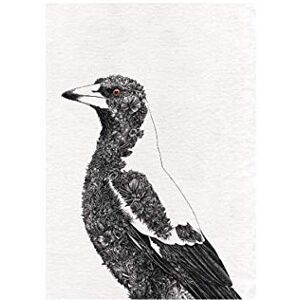 Maxwell & Williams Marini Ferlazzo Birds Printed Tea Towel with Australian Magpie Design, Cotton, Black / White, 50 x 70 cm Maxwell & Williams Marini Ferlazzo Birds Printed Tea Towel with Australian Magpie Design, Cotton, Black / White, 50 x 70 cm